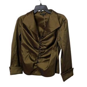 Elegant Brown Satin Blouse